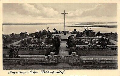 Angerburg i. Ostpr. Heldenfriedhof Postkarte AK