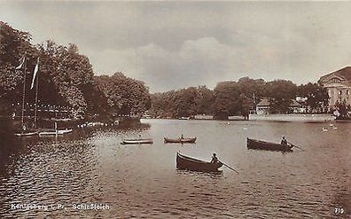 AK Königsberg Preußen Schloßteich Bootsfahrt Postkarte