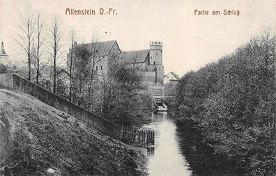 Allenstein O.-Pr. Partie am Schloß Feldpostkarte AK 1915