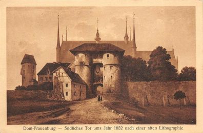 Dom-Frauenburg Südliches Tor ums Jahr 1852 Postkarte AK