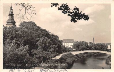 Insterburg Ostpreußen Angerapp und Lutherkirche Fotokarte 1939