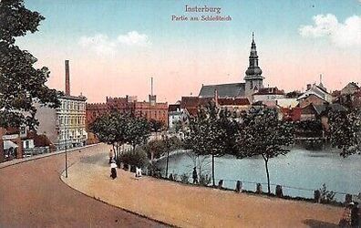 Insterburg Partie am Schloßteich Postkarte AK