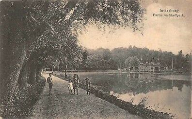 Insterburg Partie im Stadtpark Feldpostkarte AK 1915