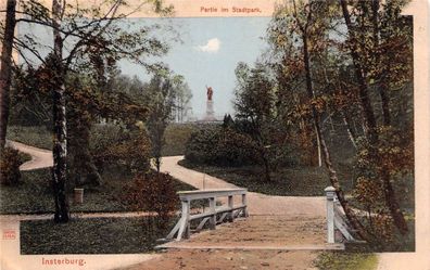 Insterburg Partie im Stadtpark Postkarte AK