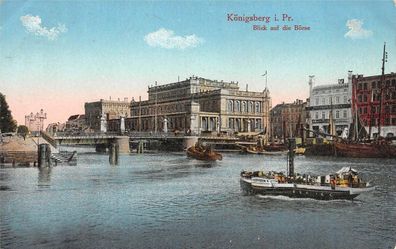 Königsberg i. Pr. Blick auf die Börse Postkarte