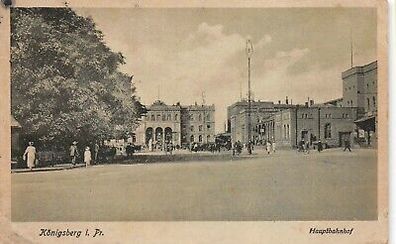 Königsberg i. Pr. Hauptbahnhof Postkarte 1925