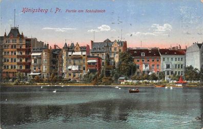 Königsberg i. Pr. Partie am Schloßteich Postkarte AK 1915