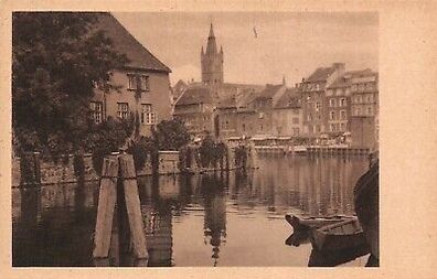 Königsberg i. Pr. Blick auf Alte Universität und Schloß Postkarte AK