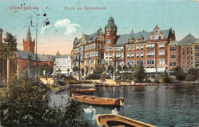 Königsberg i. Pr. Partie am Schloßteich Feldpostkarte AK 1915