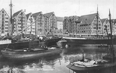 Königsberg Ostpr. Alte Speicher Postkarte 1928