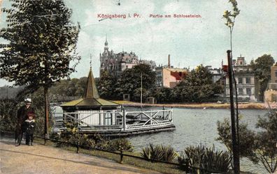 Königsberg i. Pr. Partie am Schlossteich Postkarte AK 1912