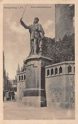 Königsberg i. Pr. Kaiser-Wilhelm-Denkmal Feldpostkarte 1917