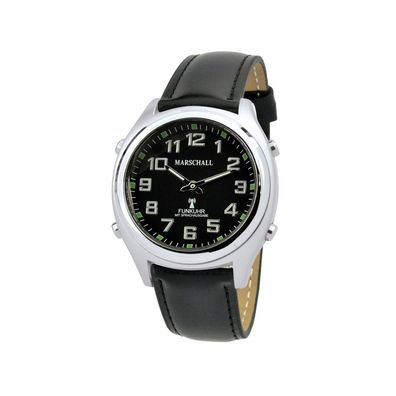 Marschall Funk ? Talking WATCH > Armbanduhr Ø 40mm schwarzes Lederband