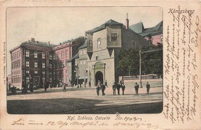 Königliches Schloss von der Ostseite gesehen in Königsberg Ostpreussen AK 1903