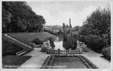 Königsberg i. Pr. Promenade u. Schlageterhaus AK