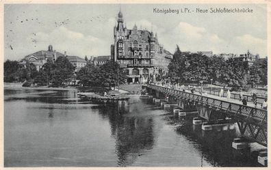 Königsberg in Preußen Neue Schloßteichbrücke Postkarte ca. 1926