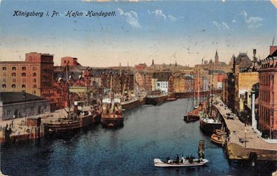 Königsberg i. Pr. Hafen Hundegatt Feldpost AK 1915