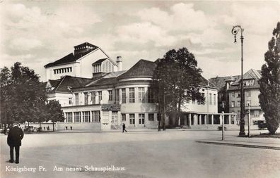 Königsberg Preußen Am neuen Schauspielhaus Fotokarte 1931