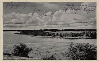 Lötzen in Masuren Ostpreußen Blick auf den Mauersee Postkarte gel. 1934