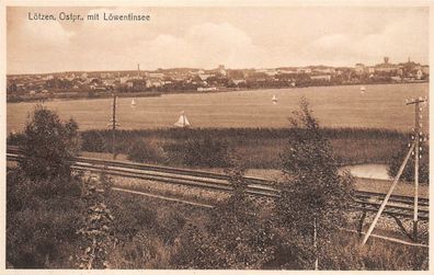 Lötzen Ostpreußen Löwentinsee Postkarte 1936