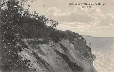 Ostseebad Warnicken Ostpr. Steilküste Feldpostkarte AK 1915