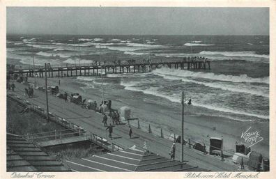 Ostseebad Cranz Blick vom Hotel Monopol Postkarte AK