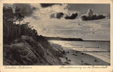 Neukuhren / Pionerski Ostpreußen Abendstimmung Postkarte 1938