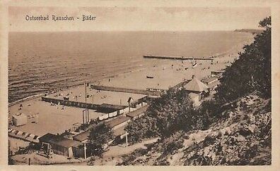 Ostseebad Rauschen Bäder Postkarte AK