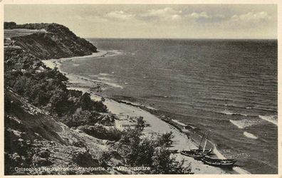 Ostseebad Neukuhren Strandpartie zur Wangerspitze Postkarte AK