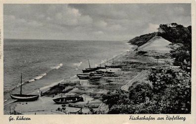 Rauschen Gross Kühren Fischerhafen am Zipfelberg AK 1943 Samland