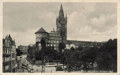 Schloßansicht vom Kaiser-Wilhelm-Platz Königsberg Ostpreußen Postkarte AK