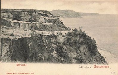 Uferpartie Ostseebad Grosskuhren Ostpreussen Postkarte AK 1903