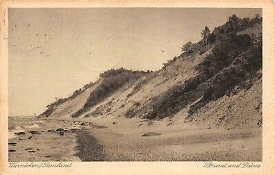 Warnicken Samland Strand und Düne Postkarte AK 1927