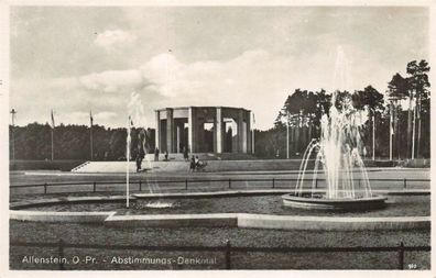 Allenstein O.-Pr. Abstimmungs-Denkmal Postkarte AK