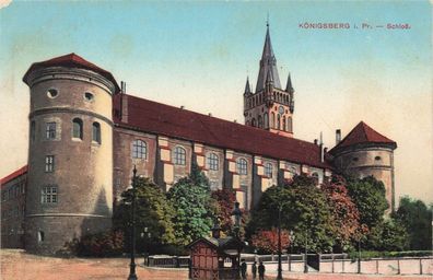 Schloss in Königsberg Ostpreussen Postkarte AK