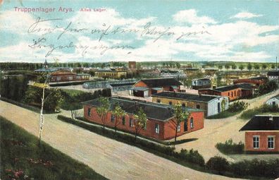 Altes Lager Truppenübungsplatz Arys Ostpreussen Postkarte AK 1912