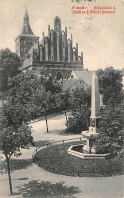 Allenstein Belianplatz Schultze - - Delitsch - Denkmal AK 1915