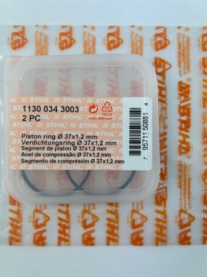 2x STIHL original Kolbenringe 11300343003 37x1,2mm MS170 MS171 MS192 T TC C