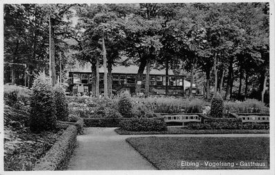 Elbing Vogelsang Gasthaus Preußen Postkarte 1936