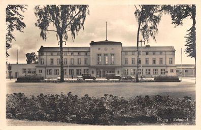 Elbing (Elblag) Bahnhof Ostpreußen Postkarte AK 1944