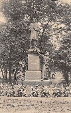 Elbing (Elblag) Schichau-Denkmal Ostpreußen Postkarte AK