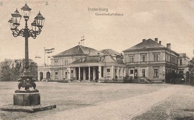 Gesellschaftshaus in Insterburg Ostpreussen Postkarte AK 1918