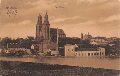 Gnesen Preußen Der Dom AK 31.12.1908