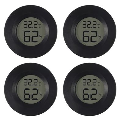 4 Stück Mini-Digital-Temperatur-Hygrometer-LCD-Display