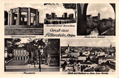 Gruß aus Allenstein/Ostpr. Reichsehrenmal Tannenberg Schloß Postkarte AK