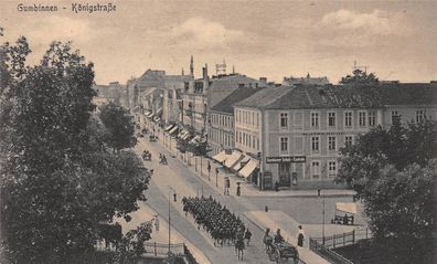 Gumbinnen Königstraße Ostpreußen Feldpostkarte AK 1916