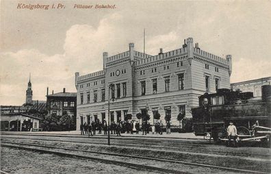 Königsberg i. Pr. Pillauer Bahnhof Postkarte