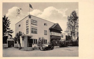 Königsberg PKW am Kurhaus Vierbrüderkrug Fotokarte 1939