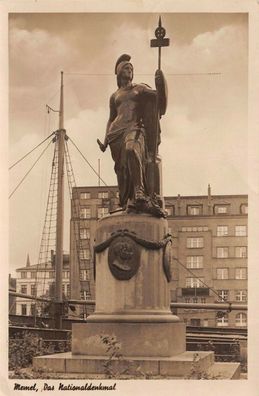 Memel Ostpreußen Das Nationaldenkmal Postkarte 1941