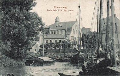 Partie beim Katholischen Oberlyceum Braunsberg Ostpreußen Postkarte AK 1916